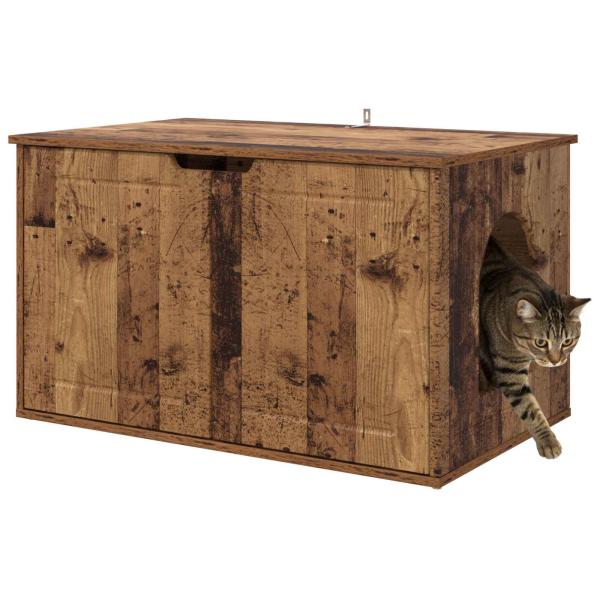 Katzenhaus Altholz 85 x 55 x 50,5 cm Holzwerkstoff