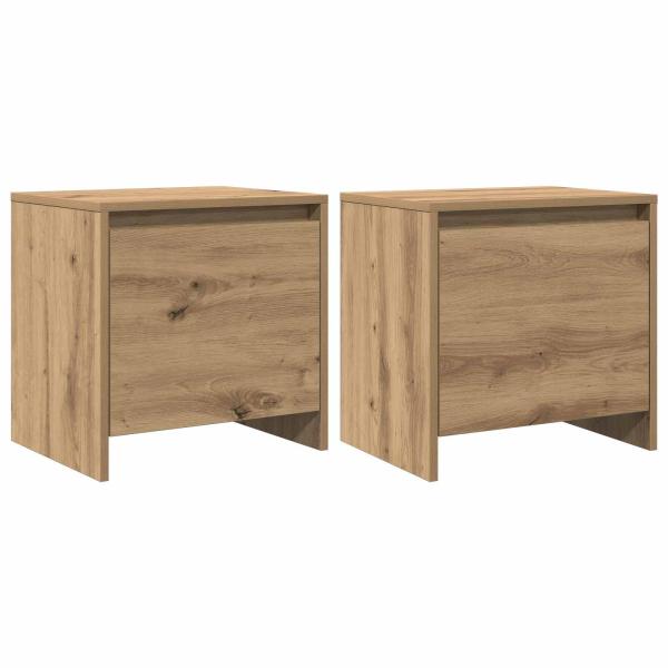 Nachttisch Kunsthandwerk Eiche 45 x 34 x 44,5 cm Holzwerkstoff