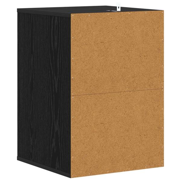 Schubladenschrank 3-Schublade Schwarz Eichen-Optik