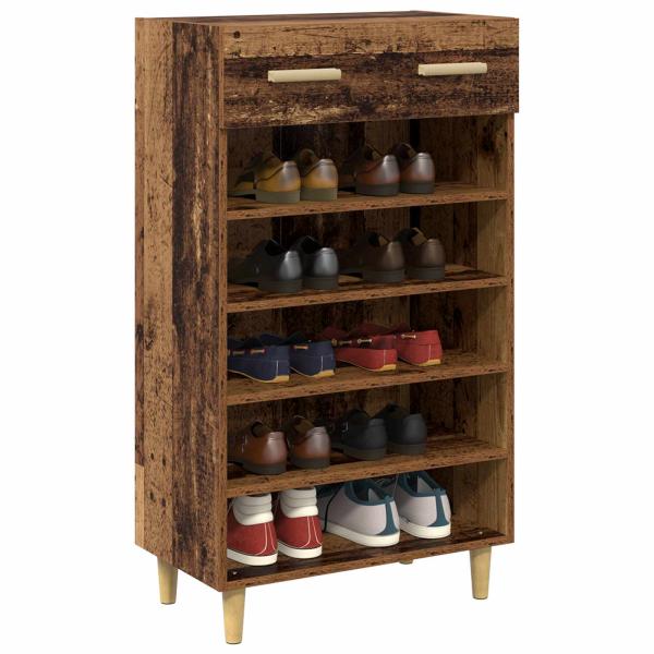 Schuhschrank 60 x 35 x 105 cm Holzwerkstoff Altholz
