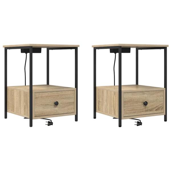 Nachttisch 2 stk. Sonoma-Eiche 42 x 41 x 56 cm Holzwerkstoff