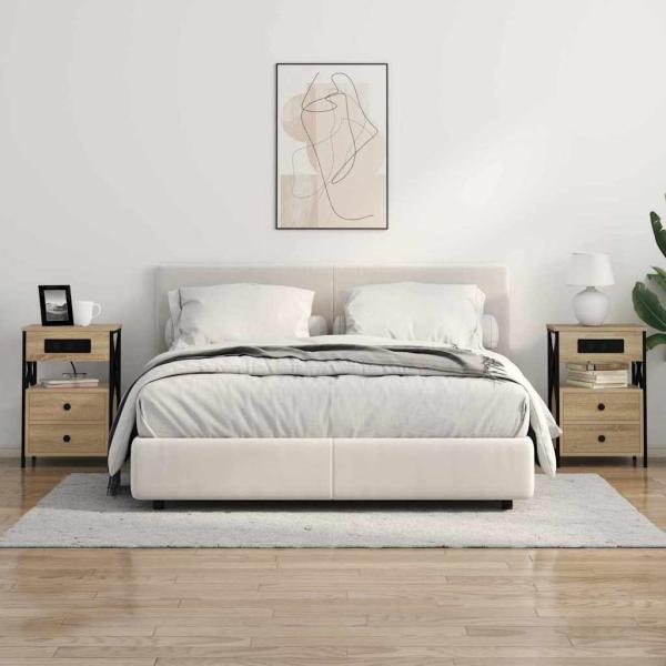 Nachttisch 2 stk. Sonoma-Eiche 40 x 31 x 60 cm Holzwerkstoff