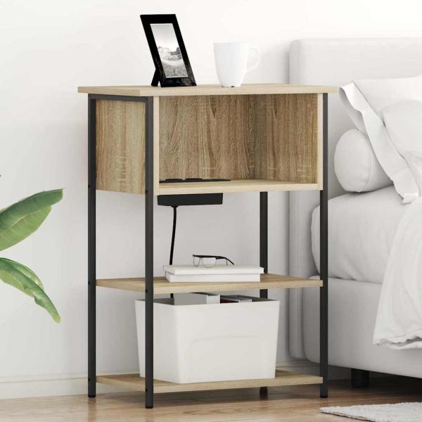 ARDEBO.de - Nachttisch Sonoma-Eiche 55 x 31 x 76 cm Holzwerkstoff