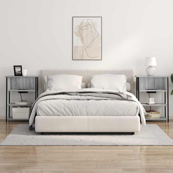 Nachttisch Graues Sonoma 55 x 31 x 76 cm Holzwerkstoff
