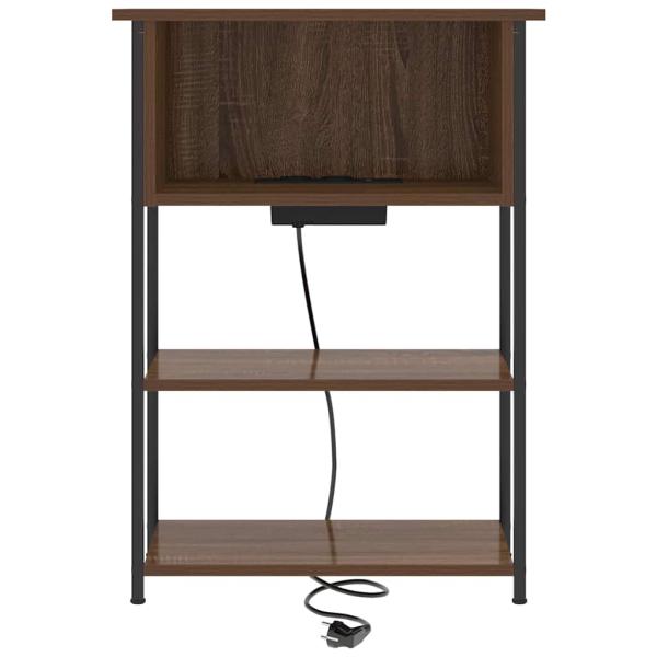 Nachttisch Braun Eichen-Optik 55 x 31 x 76 cm Holzwerkstoff