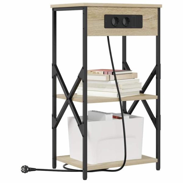 Nachttisch 2 Stk. Sonoma-Eiche 41 x 31 x 76 cm Holzwerkstoff