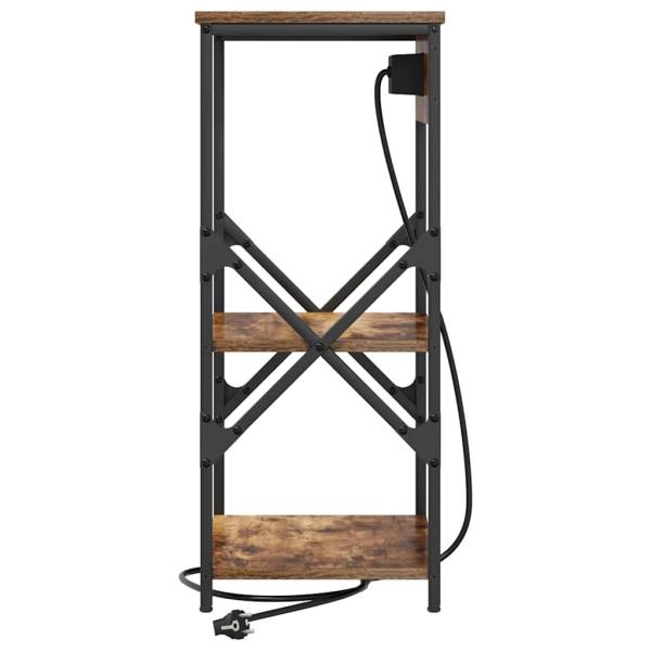Nachttisch mit Regal 2 stk. Geräucherte Eiche 41 x 31 x 76 cm