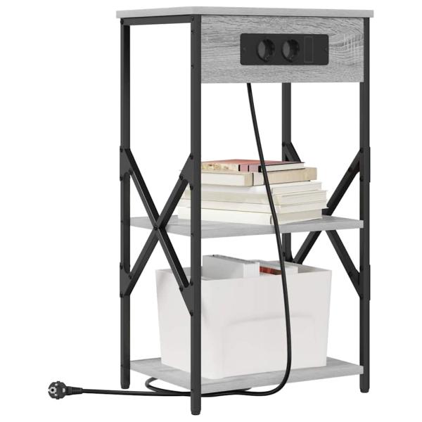 Nachttisch Graues Sonoma 41 x 31 x 76 cm Holzwerkstoff