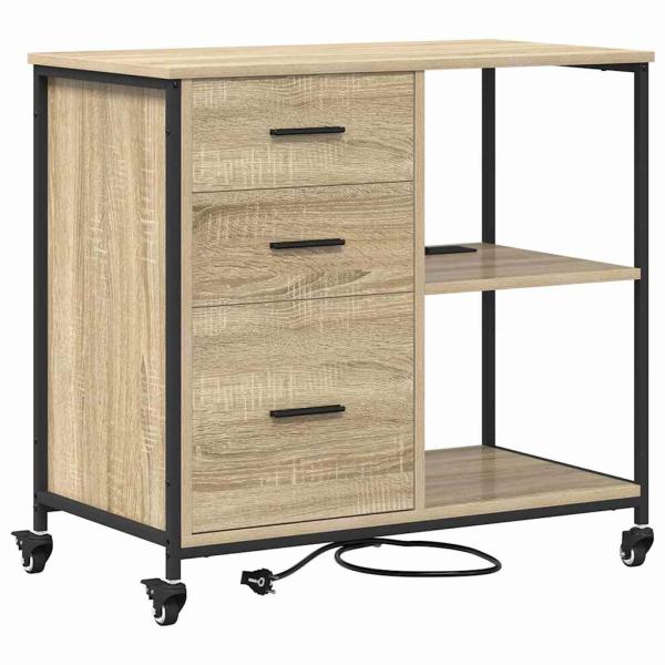 Schrank mit Ladestation 76 x 41 x 72 cm Holzwerkstoff