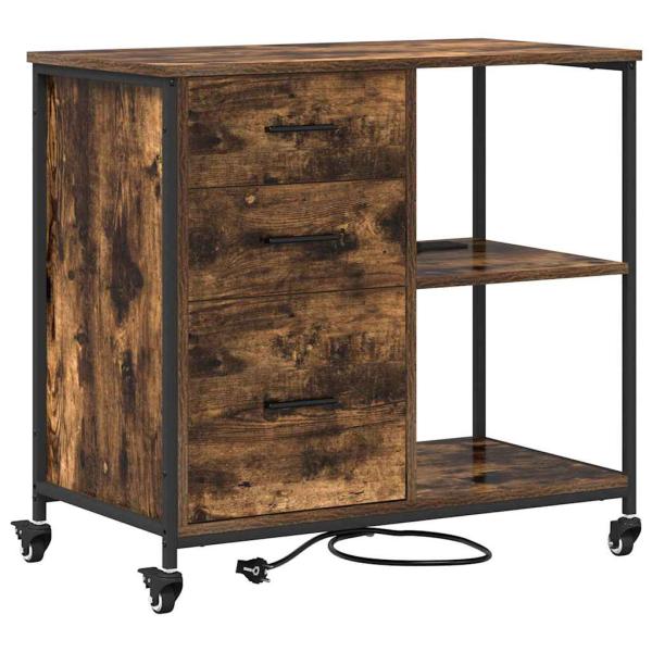 Schrank mit Ladestation 76 x 41 x 72 cm Holzwerkstoff