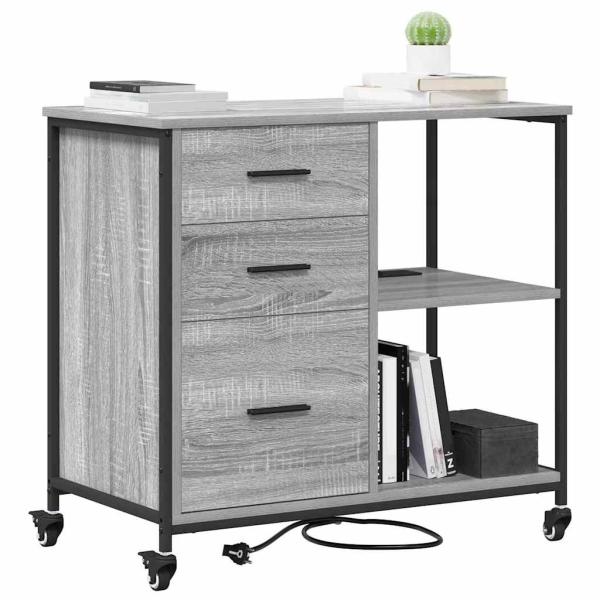 Schrank mit Ladestation 76 x 41 x 72 cm Holzwerkstoff
