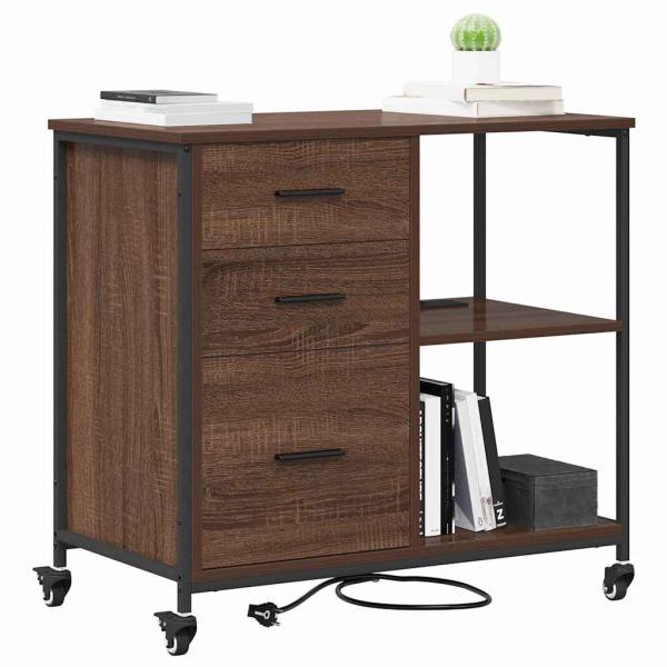 Schrank mit Ladestation 76 x 41 x 72 cm Holzwerkstoff