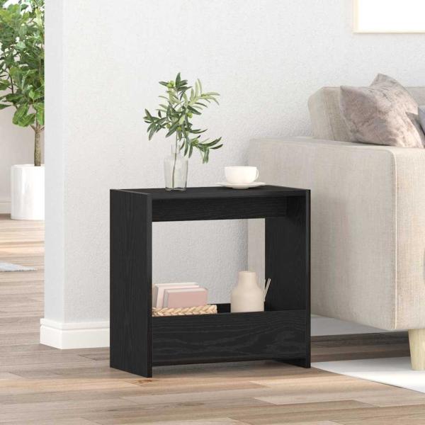ARDEBO.de - Beistelltisch Schwarz Eichen-Optik 50 x 26 x 50 cm