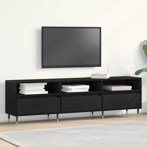 ARDEBO.de - TV-Schränk 150 x 30 x 44,5 cm Schwarz Eichen-Optik
