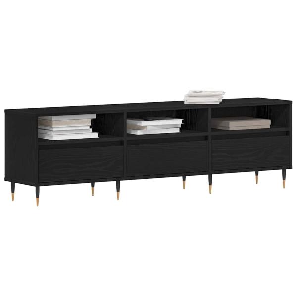 TV-Schränk 150 x 30 x 44,5 cm Schwarz Eichen-Optik