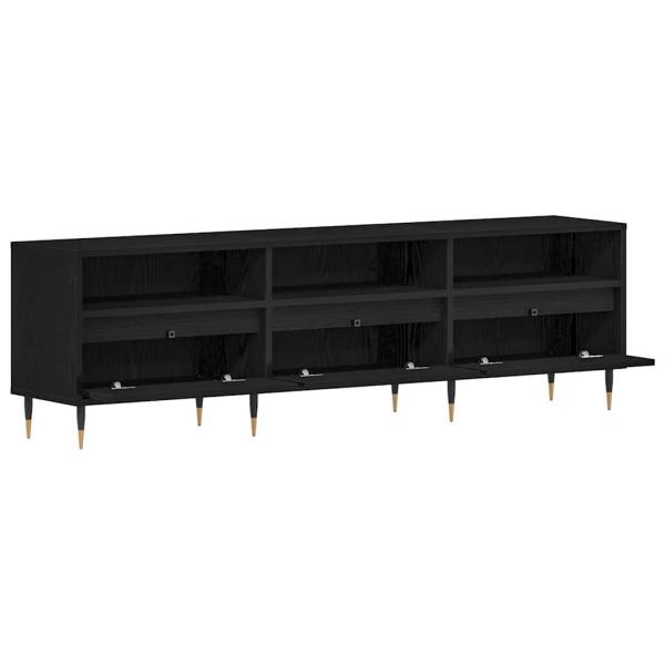 TV-Schränk 150 x 30 x 44,5 cm Schwarz Eichen-Optik