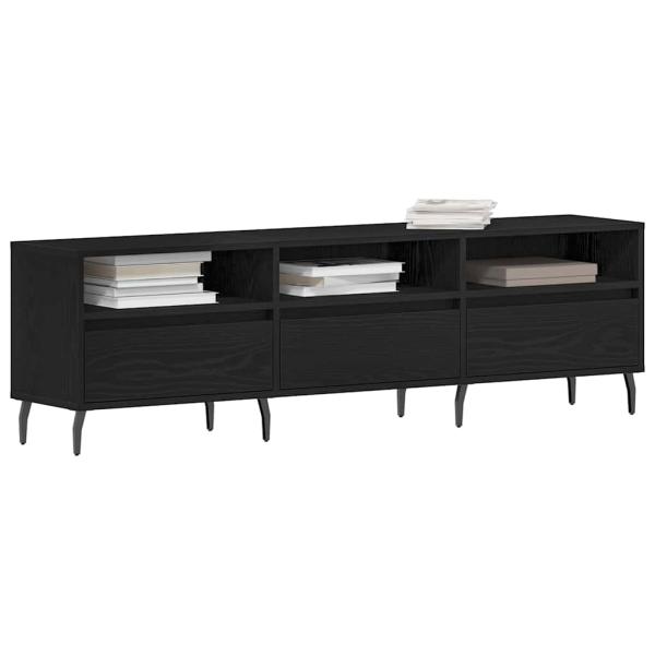 TV-Schränk 150 x 30 x 44,5 cm Schwarz Eichen-Optik