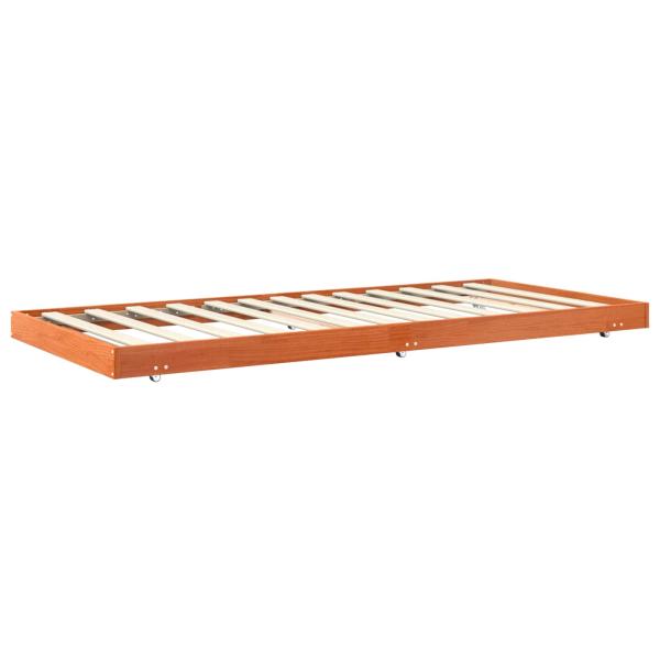 Bettrahmen Wachsbraun 90 x 190 cm Massives Kiefernholz