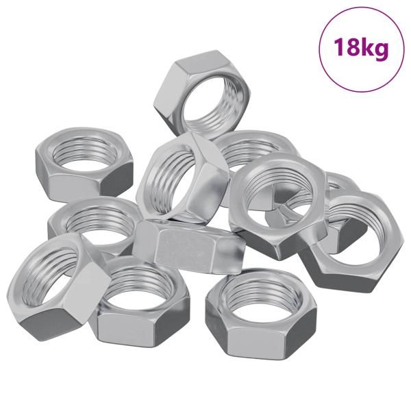 Sechskantmutter 23377 stk. Silber Metall