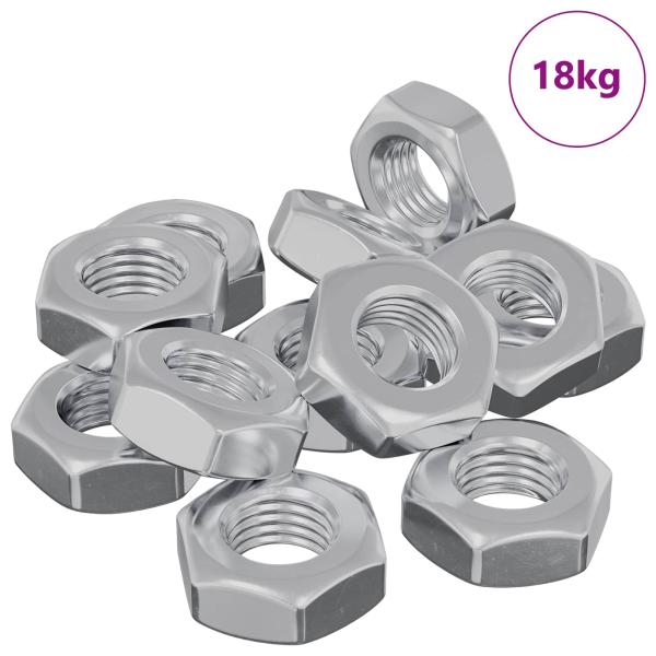 Sechskantmutter 3600 stk. Silber Metall