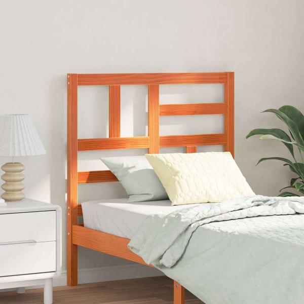ARDEBO.de - Bettkopfteil Wachsbraun 105,5 x 4 x 104 cm Massives Kiefernholz