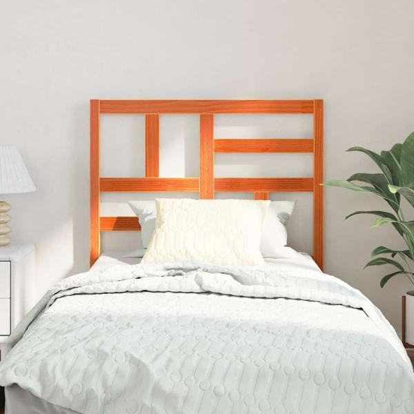 Bettkopfteil Wachsbraun 105,5 x 4 x 104 cm Massives Kiefernholz