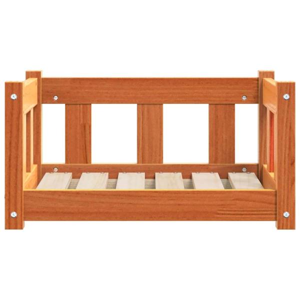 Hundebett 55 x 45 x 28 cm Massives Kiefernholz Wachsbraun