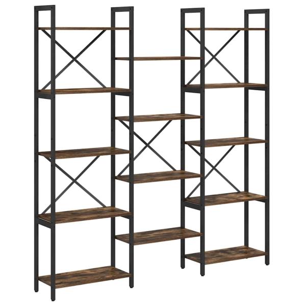 Bücherregal 156 x 25 x 167 cm Holzwerkstoff Räuchereiche