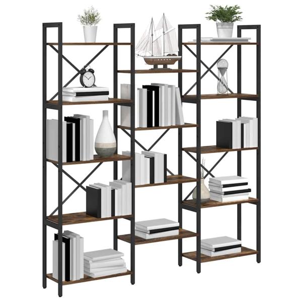 Bücherregal 156 x 25 x 167 cm Holzwerkstoff Räuchereiche