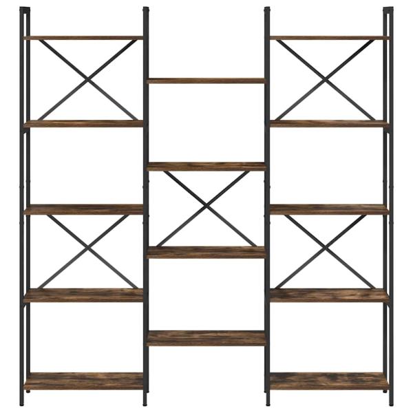 Bücherregal 156 x 25 x 167 cm Holzwerkstoff Räuchereiche