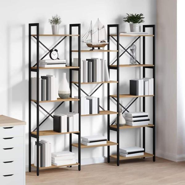 Bücherregal 156 x 25 x 167 cm Holzwerkstoff Artisan-Eiche