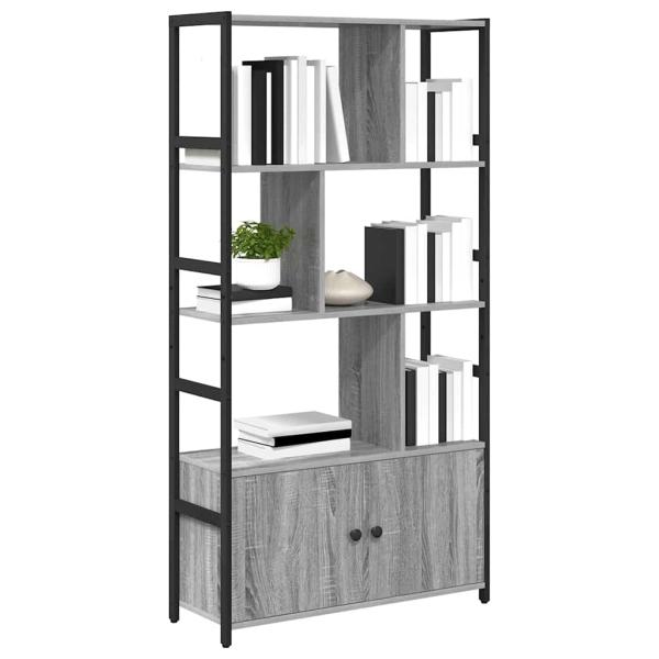Bücherregal 80 x 30 x 155,5 cm Holzwerkstoff Grau Sonoma
