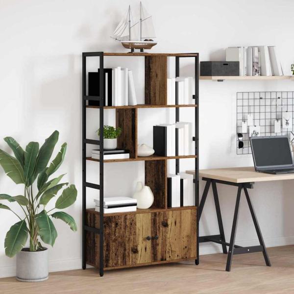 Bücherregal 80 x 30 x 155,5 cm Holzwerkstoff Altholz