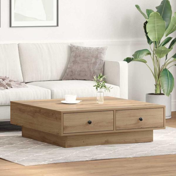 Couchtisch Artisan-Eiche 90 x 90 x 28 cm Holzwerkstoff