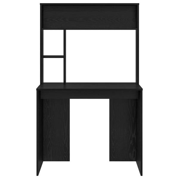 Schreibtisch Schwarz Eichen-Optik 91 x 50 x 149 cm