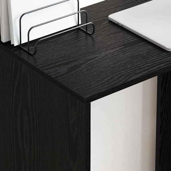 Schreibtisch Schwarz Eichen-Optik Holzwerkstoff