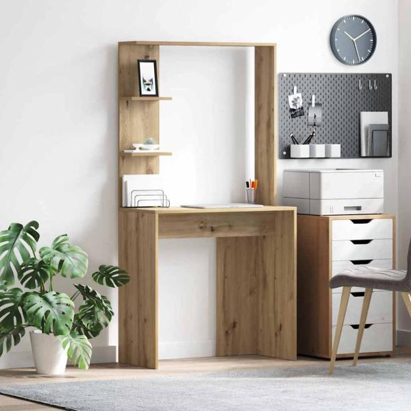 ARDEBO.de - Schreibtisch Artisan-Eiche Holzwerkstoff 78,5 x 37 x 154,5 cm