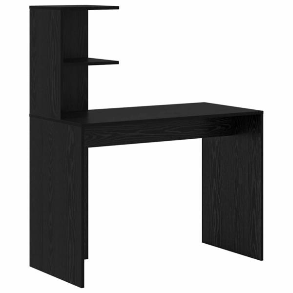 Schreibtisch Schwarz Eichen-Optik 102 x 50 x 124 cm