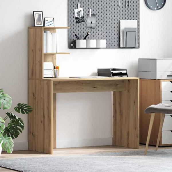 ARDEBO.de - Schreibtisch Artisan-Eiche 102 x 50 x 124 cm Holzwerkstoff
