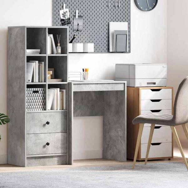 ARDEBO.de - Schreibtisch Beton Grau 60 x 40 x 76 cm
