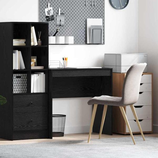 ARDEBO.de - Schreibtisch Schwarz Eichen-Optik 80 x 40 x 76 cm