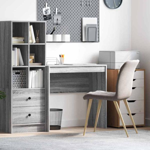 ARDEBO.de - Schreibtisch Graues Sonoma 80 x 40 x 76 cm