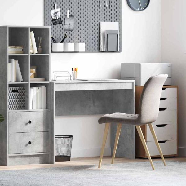 ARDEBO.de - Schreibtisch Beton Grau 90 x 40 x 76 cm