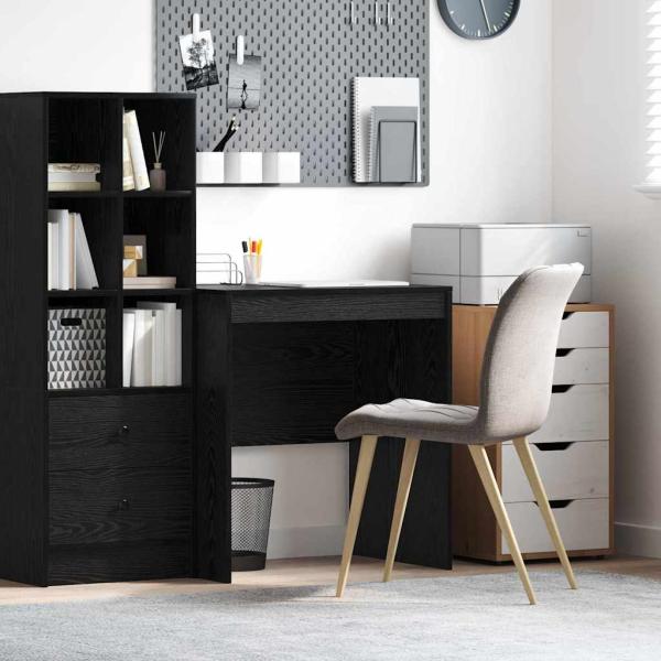 ARDEBO.de - Schreibtisch Schwarz Eichen-Optik 70 x 50 x 76 cm