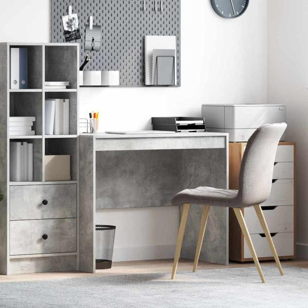 ARDEBO.de - Schreibtisch Beton Grau 90 x 50 x 76 cm