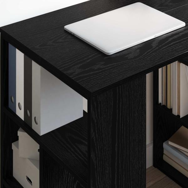 Schreibtisch Schwarz Eichen-Optik Holzwerkstoff 90 x 50 x 75 cm