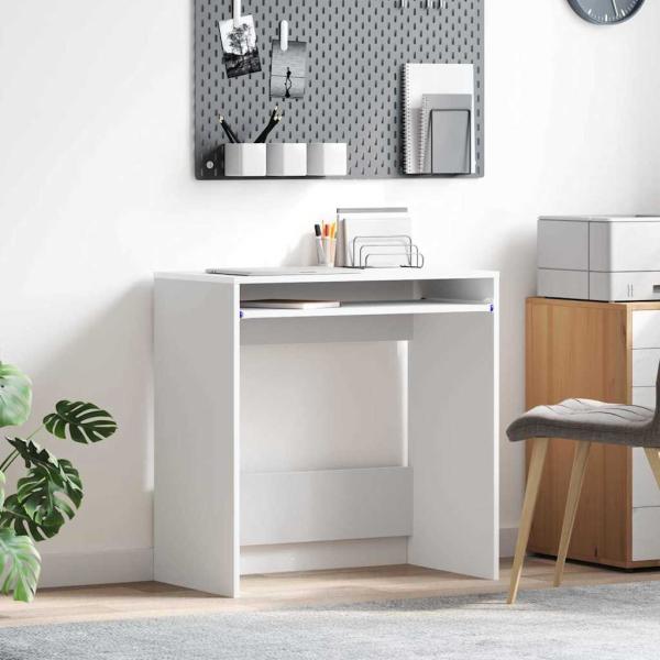 ARDEBO.de - Schreibtisch Weiß Holzwerkstoff 77,5 x 43 x 79 cm