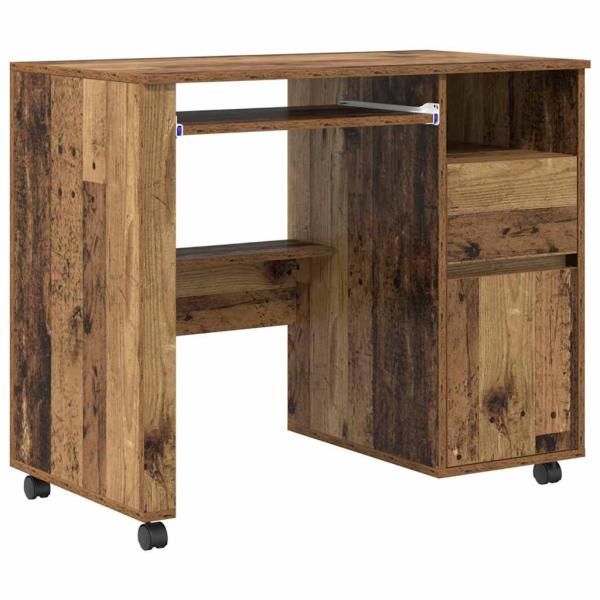 Tisch mit Rädern Altholz Holzwerkstoff 91 x 50 x 77 cm