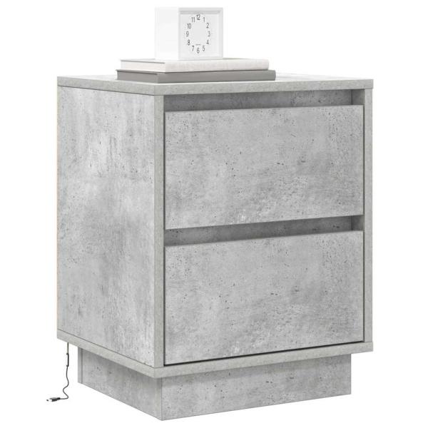 Nachttisch Beton Grau 39 x 34,5 x 50 cm Holzwerkstoff