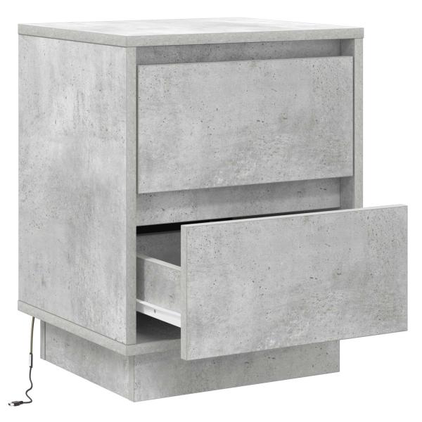 Nachttisch Beton Grau 39 x 34,5 x 50 cm Holzwerkstoff